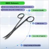 Premium Iris Scissors Micro Dissecting Scissors Curved 4.5" with Fine