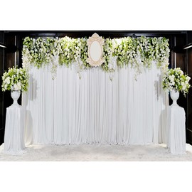 YongFoto 3 x 2 m Vinyl Photo Background Beautiful Flowers Background for Wedding Scene Photography Background for Photo Booth Holiday Party Ceremony Photo Studio Props