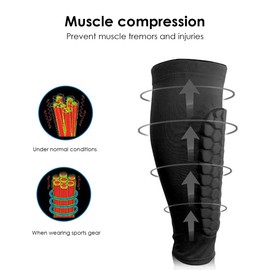 Football Sock Sleeve, Team Leg Sock, Black Sock Sleeve, Shin Guard, Soccer Shin Guards Sleeves for Football Running or Training Beginner, Playing Football, Cycling, Climbing