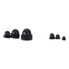 Nylon Acorn Nuts 70Pcs M3/M4/M5/M6/M8/M10 Metric Size Black Dome Head