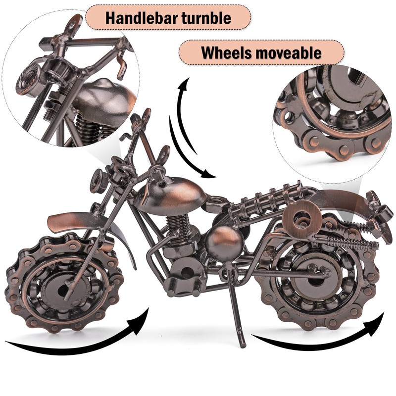 Famgee Creative Retro Metal Crafts Art Motorcycle Model Iron Moto