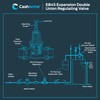Cash Acme EB45 Pressure Regulating Valve, Double Union, 1/2 Inch