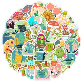 50PCS Love Nature Stickers,natural Environment Teens Boys and Girls Sticker Pack Vinyl Skateboard Guitar Door Laptop Luggage Car Bike Water Bottle Birthday Party Supplies Decals