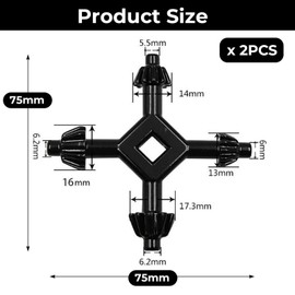 2 Pieces Electric Drill Keys, 4 in 1 Multifunctional Drill Chuck Key, Pistol Drill Wrench Key, Portable Key Wrench for Tightening and Loosening Drill Chucks