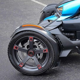 KAKABAS 16PCS Wheel Hub Caps Wheel Accents Kit for Ryker,New Adrenaline Red Tire Wheel Caps Center Cap Covers Compatible with All Can-Am Ryker Models, Replacement #219400920