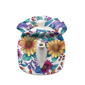 Poceacles Floral Tea Cozy for Teapot Small Tea Cosies Boho Mandala Design, Kitchen Tea Kettle Dust Cover Cloth Cover for Breakfast Pot Coffee Pot Protector Tabletop Decorations