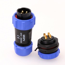 ZBLZGP Weipu SP21 SP2110/P+SP2112/S IP68 Waterproof 4 Pin Docking Screw Welding Cable Wire Connector Plug