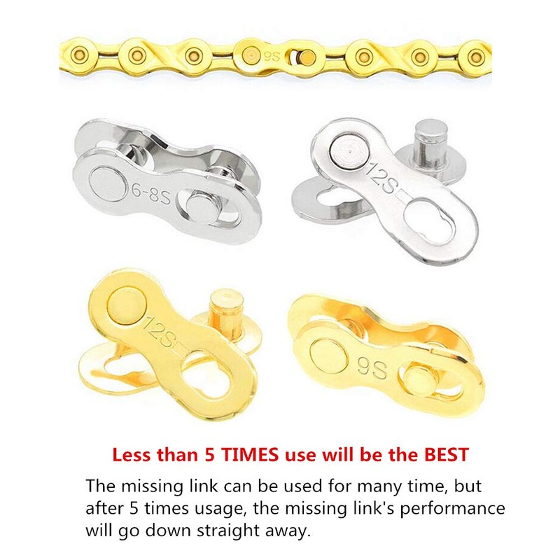 WASAGA Bicycle Missing Link, 3/5/10 Pairs Bicycle Chain Link for