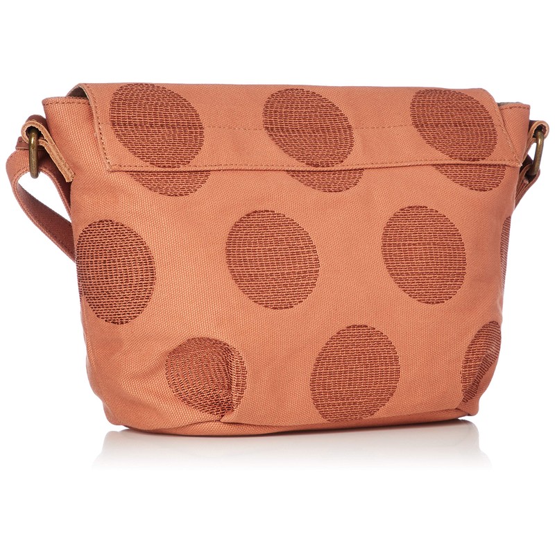 Tora Mini Shoulder Canvas Embroidery/Cow Leather, pale orange