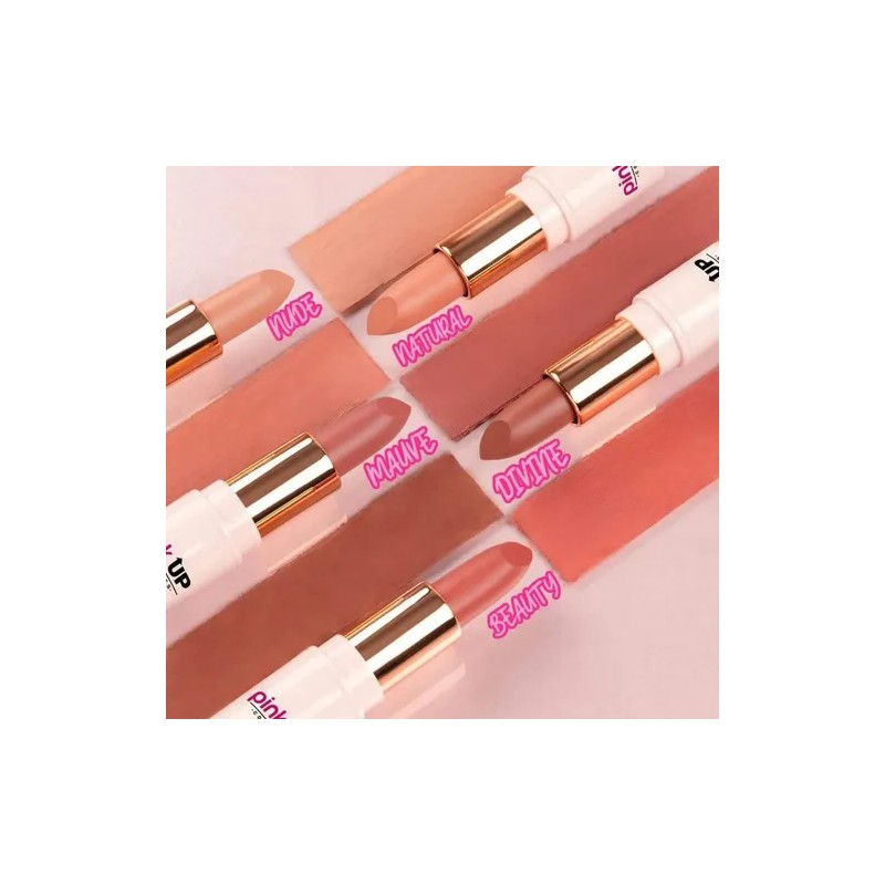 Labial Lipstick Pink Up Mate De Larga Duración