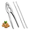3 PCS Lobster Crackers and Picks Set, Stainless Steel Crab