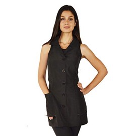 Ladybird Line Pro Jacket Apron Black Water Resistant, Bleach Repellent ideal for Stylists, Pet Groomers, Barbers (Large/Extra Large)