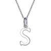GemShadow Women Girls 925 Sterling Silver S Initial Necklace