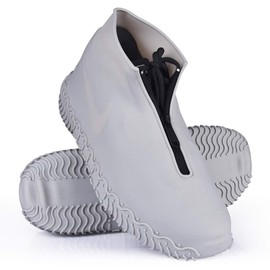 Shiwely - Fundas impermeables para zapatos, funda de silicona reutilizable, antideslizante, duradera, con cierre elástica, protección contra la lluvia para hombres y mujeres (M (mujeres 5-7, hombres
