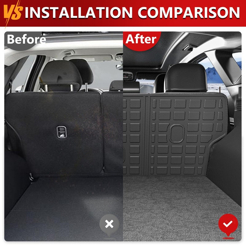 Xipoo Cargo Liner Compatible with 2022-2025 Tucson Backrest Mat TPE