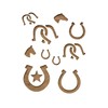 Horseshoe Stencil 8.5 x 11 Inch Reusable Mylar Sheet for