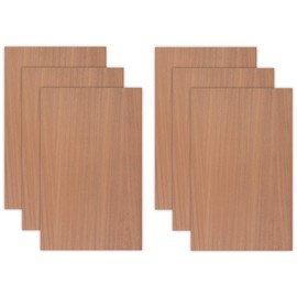 6 Packs of Sapele | 6mm 1/4 inch, 12”x19” Premium Grade A1, Two Side, MDF Core, Glowforge Ready, Unfinished | 12 Species: Walnut, Cherry, Maple, Oak, Knotty Pine, Alder, Beech, Fir, Mahogany, Bamboo