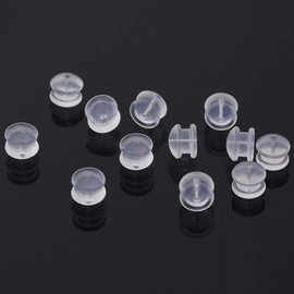 Silicone Earring Backs, Clear Earring Backings, 20PCS Soft Earring Stoppers, Safety Back Pads Backstops, Earring Stopper Replacement for Fish Hook Earring Studs Hoops