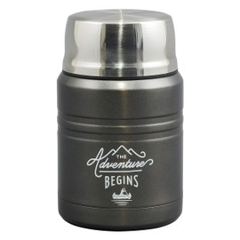 Gentlemen's Hardware Unisex's Stainless Steel Food Flask, Black, 450ml