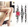 EROSPA® Tattoo Sheet Sticker Temporary Flower Roses Triabal