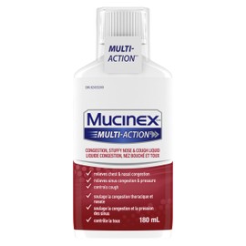 MUCINEX® MULTI-ACTION™ Congestion, Stuffy Nose & Cough, Liquid,180 mL