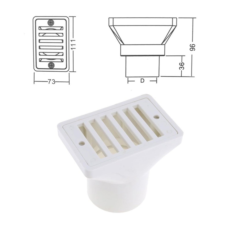 ZYAMY Floor Drain 2 Inch ABS Plastic Drain Grate Swimming