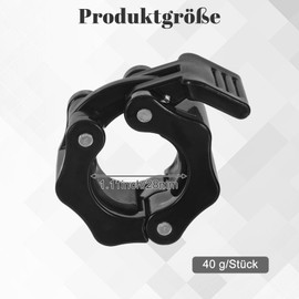 GooDengFull Pack of 4 28 mm Barbell Clamps Dumbbell Fastener Quick Release Barbell Clasps Dumbbell Bar Quick Release Quick Lock for Workout Weightlifting (Black)