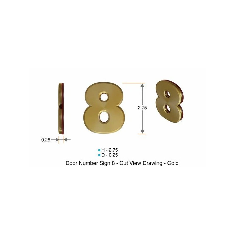 Buildingsigns.com Apartment Number Sign/Mailbox Number Sign,DoorNumbe