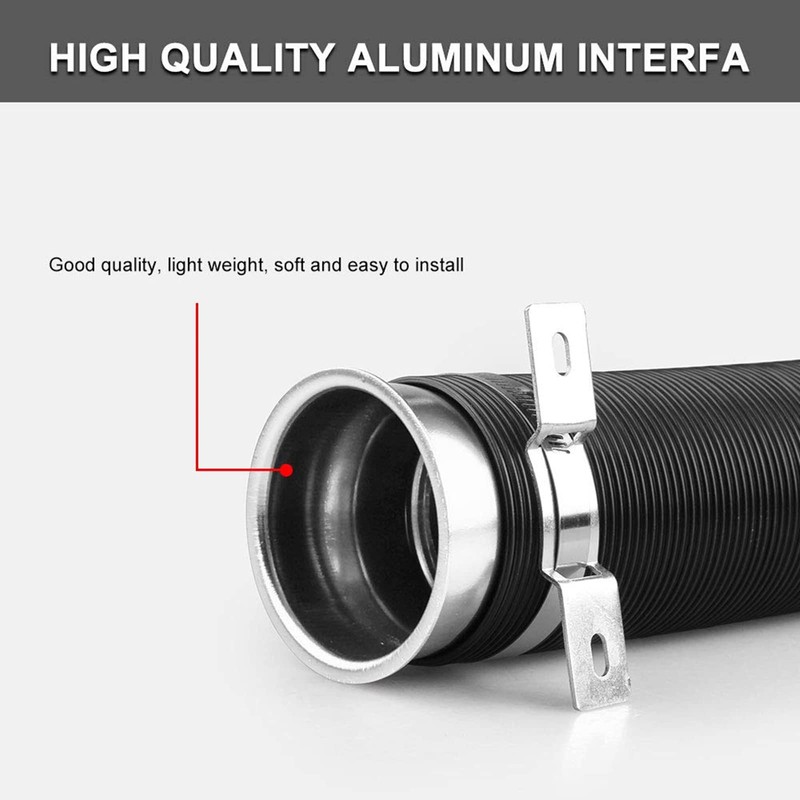 Sporacingrts Universal Multi Adjustable 77mm Flexible Cold Air Intake Pipe