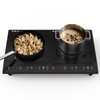Waatfeet Double Induction Cooktop,Portable Induction Cooker with 2 Burner Independent