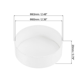 PATIKIL 60mm PVC Pipe End Cap Fittings Furniture Grade Plug Coupling Socket for DIY Garden