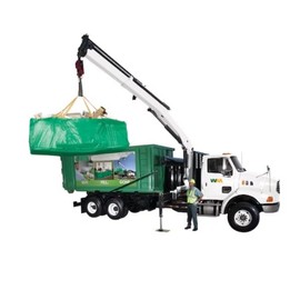 Construction Debris Bag, 606-Gallon, 3300 lb Capacity, Reusable Waste Removal Bag, Green