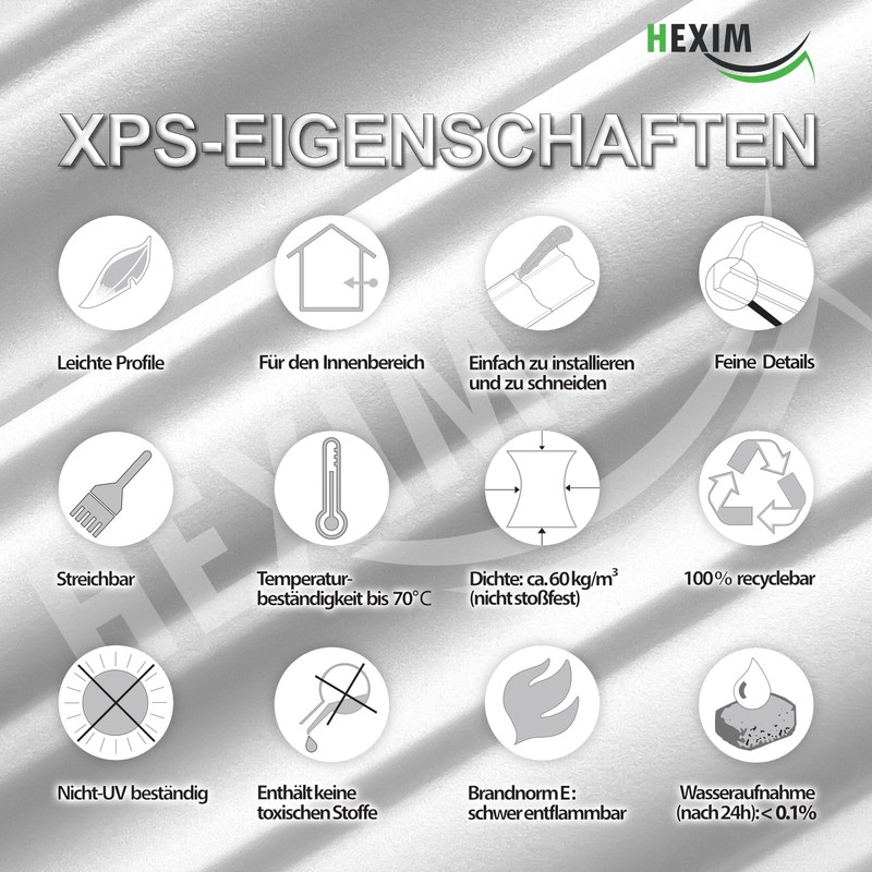MARBET DESIGN Stucco Moulding Moulding XPS Polystyrene White - Wall