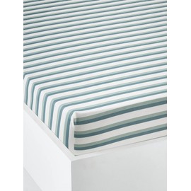 Vertbaudet Quel Chantier Oeko-Tex® Children's Fitted Sheet Natural Green 90 x 190 cm