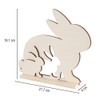 Ideen mit Herz Decorative Wooden Rabbit, Rabbit with Rabbit Child,