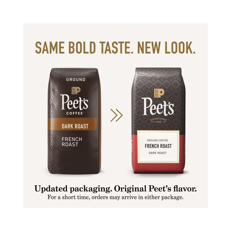 Peet's Coffee, Dark Roast Ground Coffee, 100% Arabica Coffee -
