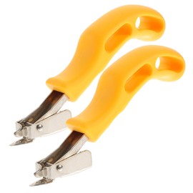 Operitacx 2 Stück Nagelentferner Für Türen Deko Klammerabzieher Für Teppiche Klammerentferner Polsterwerkzeuge Reißzweckenzieher Abzieher Für Möbel Polsterzubehör Yellow Kohlenstoffstahl