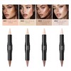 MAEPEOR 2-in-1 Contour Highlighter Stick Non-greasy and Non-drying Contour Pen