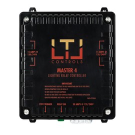 LTL Master 4 Lighting Relay Controls, 4 Grow Light Controller, 120V & 240V Universal Plugs, Master Lighting Controller for Grow Lights