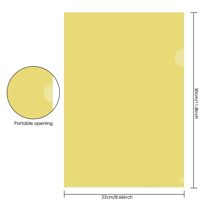 Pack of 30 A4 Document Wallets, Plastic Document Case, Transparent