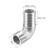 sourcing map 304 Stainless Steel Hose Barb Fitting Elbow, 20mm