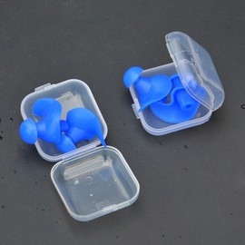 Swimming Earplugs Waterproof Ear Protection with Case for Water Activities M12005 Black 5ea