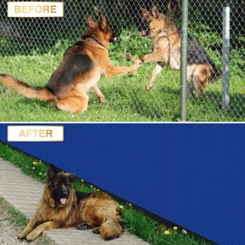 INFRANGE Privacy Fence Screen 5' x 20' Fencing Cover Heavy Duty Mesh Windscreen Cloth for Outdoor Garden Patio Backyard Chain Link Fence Blue