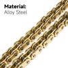 HILAKE Gold 520 X-Ring Chain 120 Links with Connecting Master