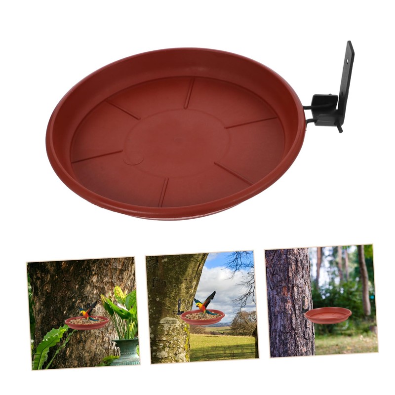 COLLBATH Tree Mounted Bird Bath Feeder Versatile Outdoor Water Bowl