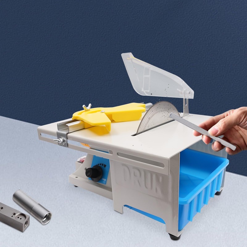 750W Mini Table Saw & Polisher, Adjustable Speed 1000-10,000 RPM