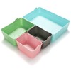 com-four® Set of 4 Storage Boxes, Cupboard Organiser in Different
