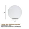 2 Pack Matte Opal Glass Globe Lampshades with Black Metal