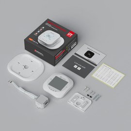 SASWELL Smart WiFi Thermostat for Home, Programmable Thermostat with C-Wire Adapter, 3H/2C for Heat Pump & Conventional Systems, Tuya App Control, Compatible with Alexa & Google Assistant, White