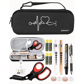MEUUT 15 pcs Stethoscope Case Kit, Perfect Nurse Gift Include Stethoscope Case, Medical Scissors, Penlights with Batteries, Bandage Wraps, Badge Holders for Nurse